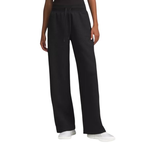 Lululemon Textured High-Rise Wide Leg Track Pant in Black Size 6 - Picture 2 of 11